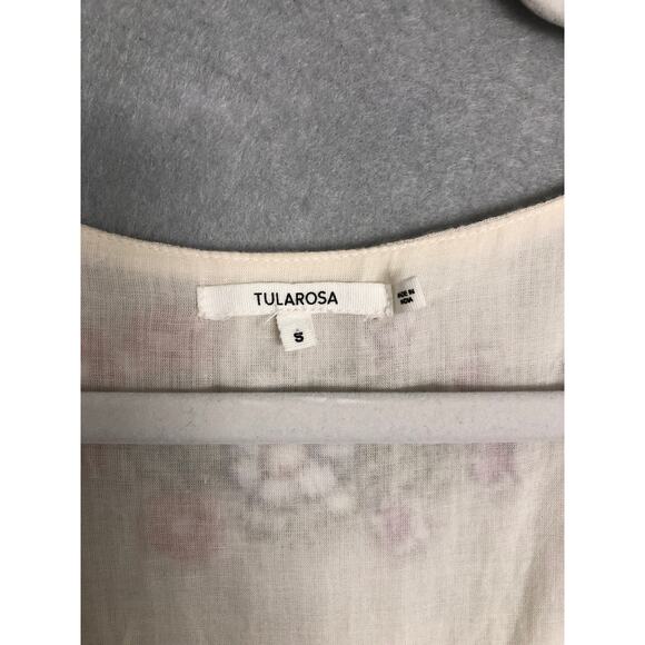 Tularosa Women's Small Floral Embroidered Romper in Cream - Picture 2 of 7